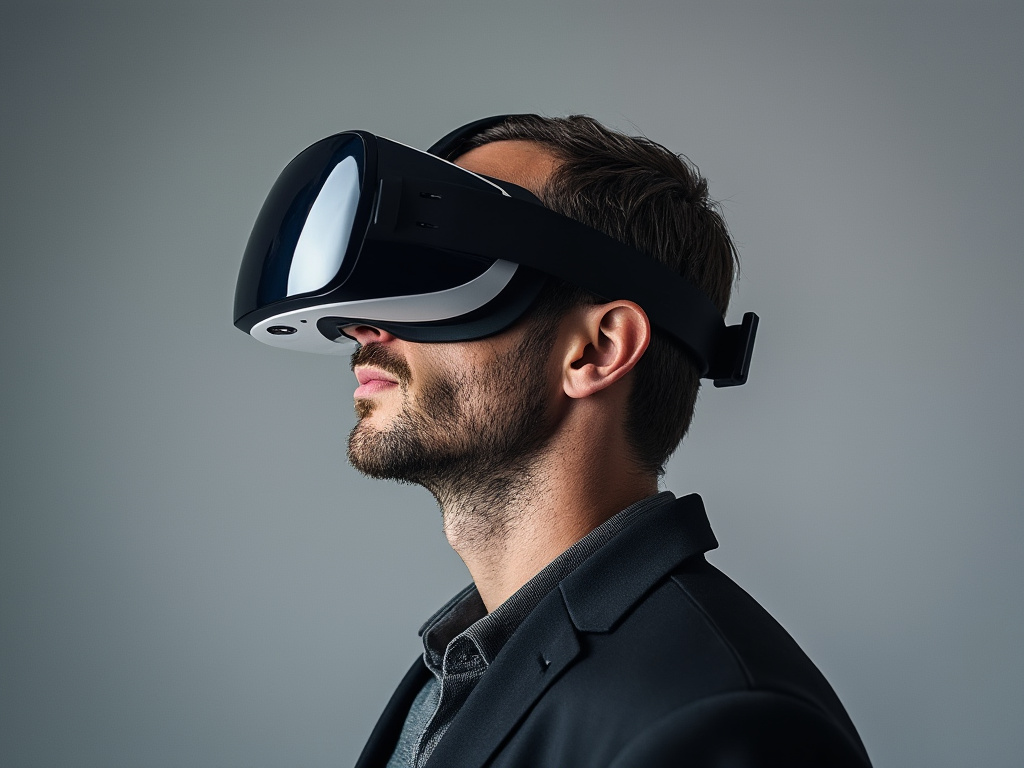 a man wearing a VR headset