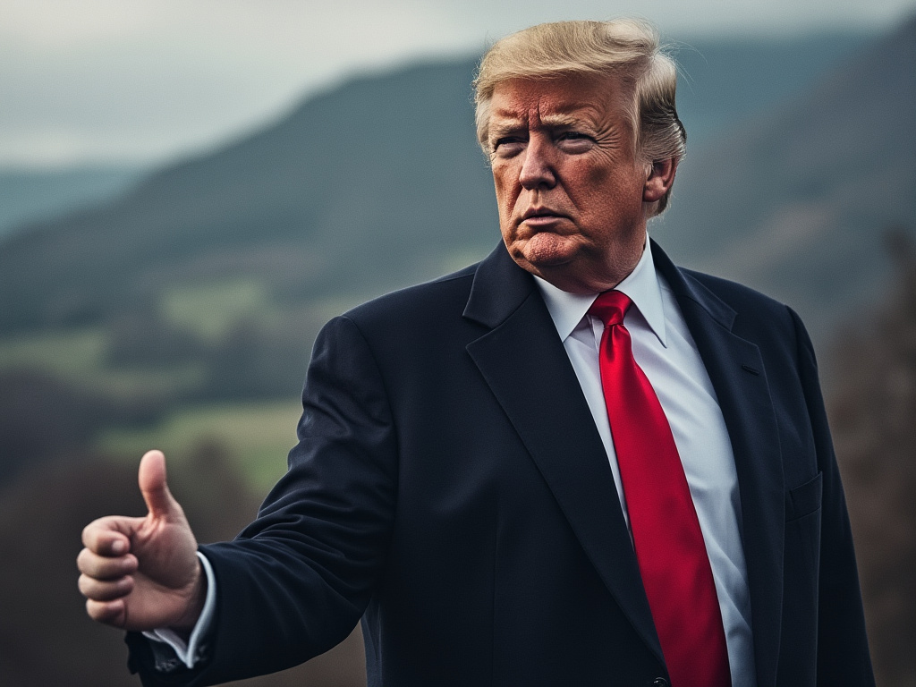 a photo of Trump looking off into the distance