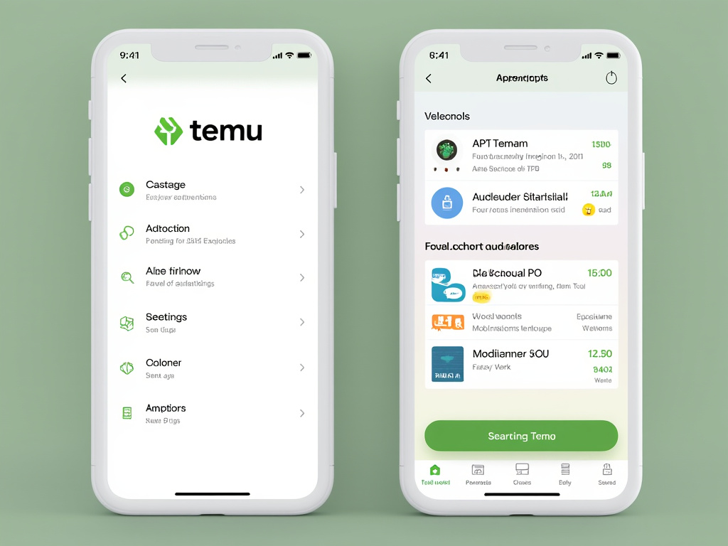 a screenshot of the Temu mobile app opening