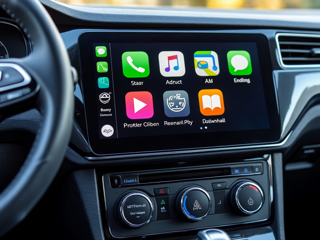 photo of a computer screen running CarPlay and turning on the rear defroster of a VW