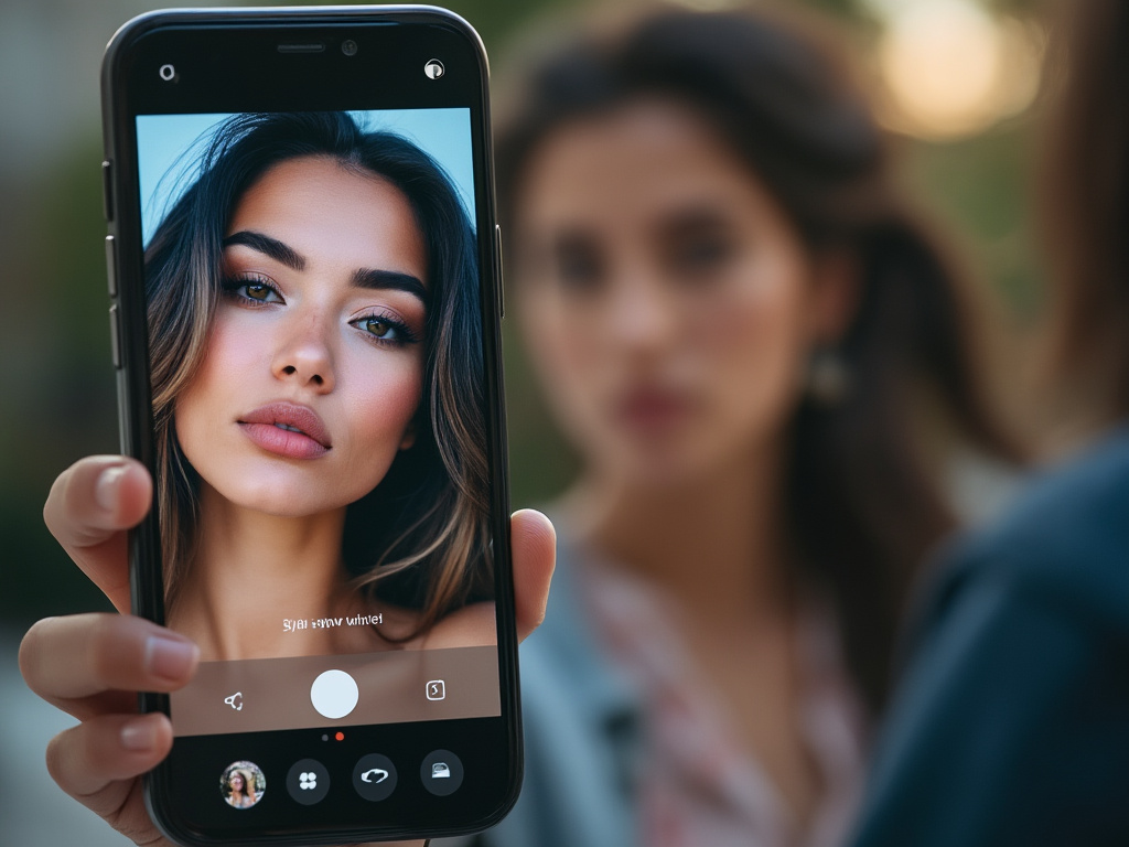 a close up of a phone screen showing an image of a transgender woman
