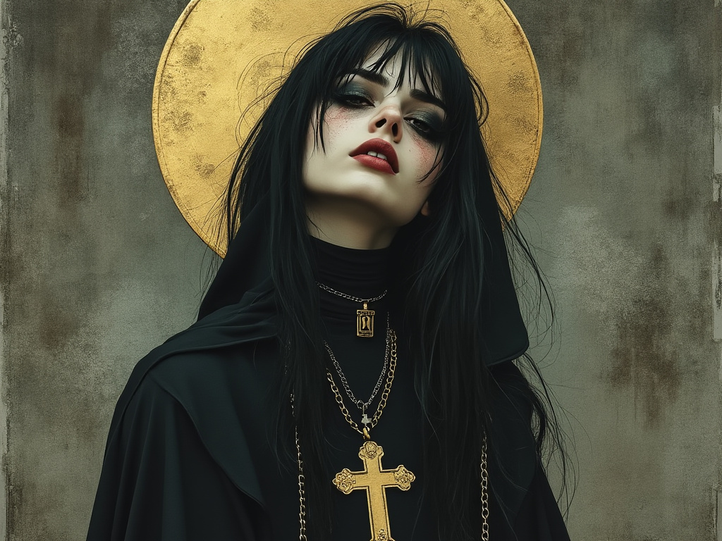 a photo of a teenage goth saintning with a heading that reads "ET TU, HOT TOPIC?" and a subheading that says "When even goths must confess"