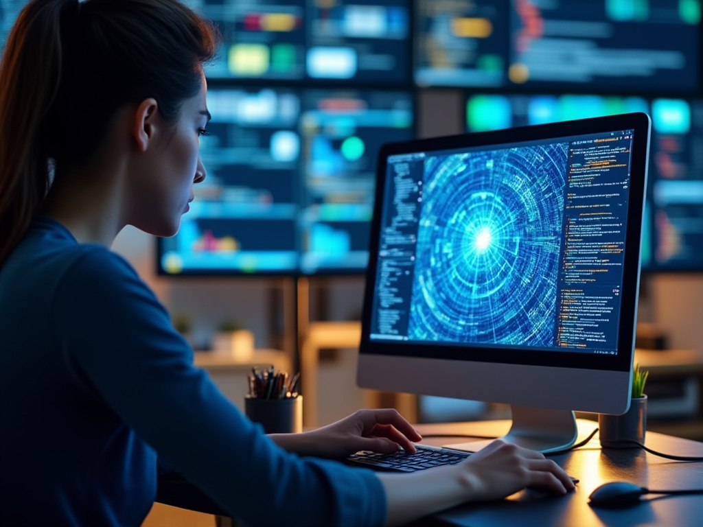 an image of a person working on a computer overlayed with the text "Perplexity AI: Making the World Better by Rewriting Your Articles in a Surprisingly Worse Way"