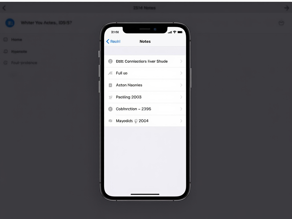 a stock photo of a screenshot of an iPhone displaying iOS Notes app with a task list on the screen
