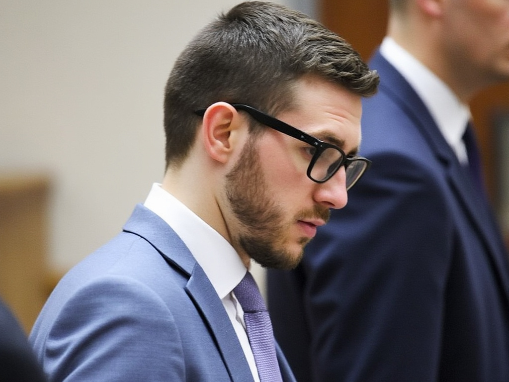 a photo of Bradley Cadenhead in court on his own charges