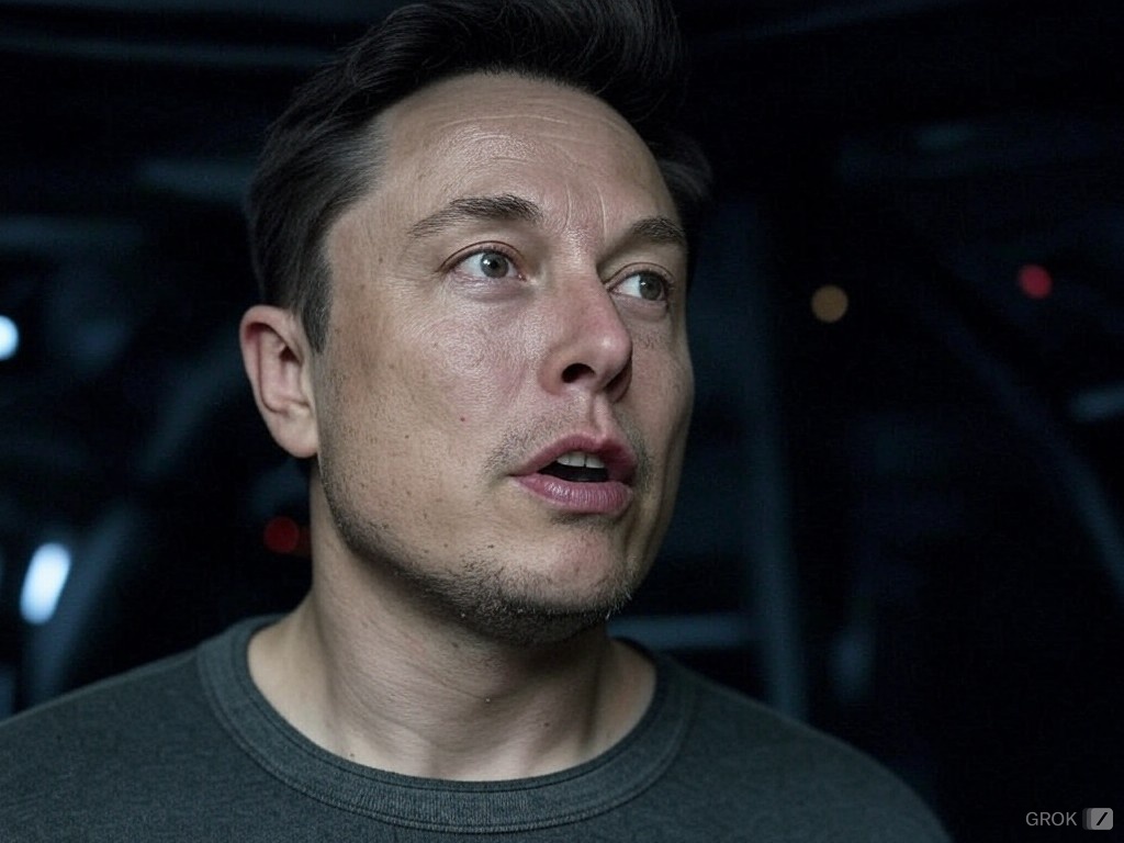 a photo of the movie still from 'Aliens' with Elon Musk's reaction photo