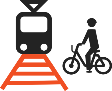 Biketown: how it works/rules of the road Cross tracks image