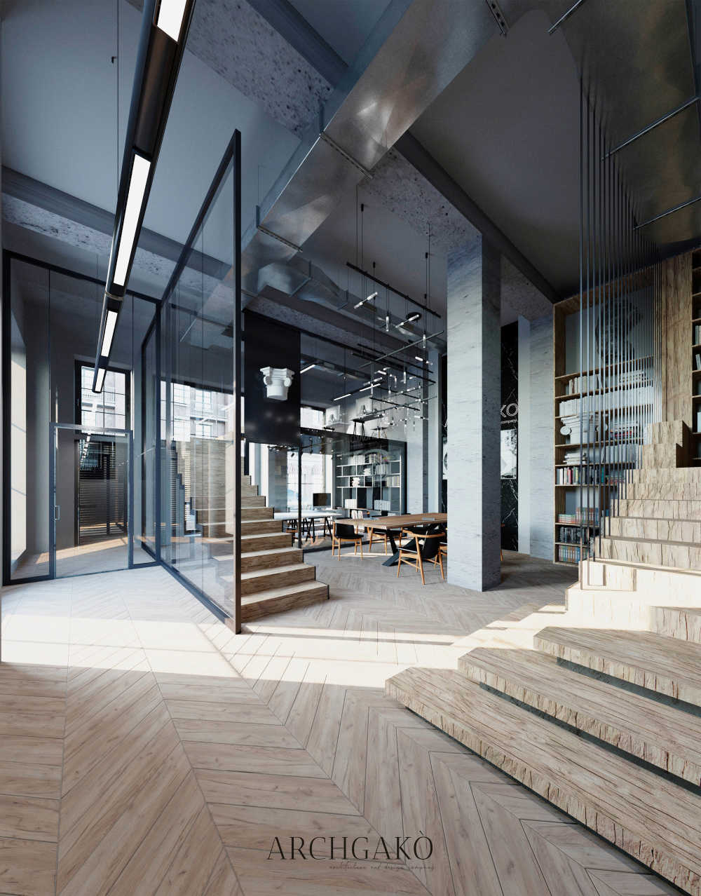  Staircase in an architectural office