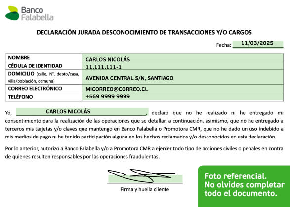 Declaración Jurada