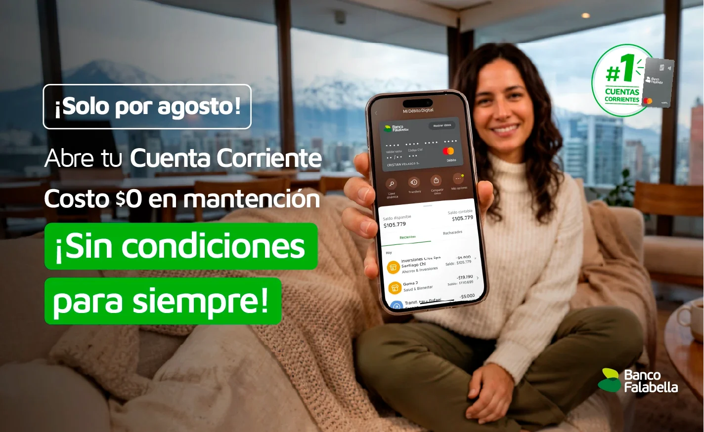 Abre tu Cuenta Corriente Costo $0 en mantención