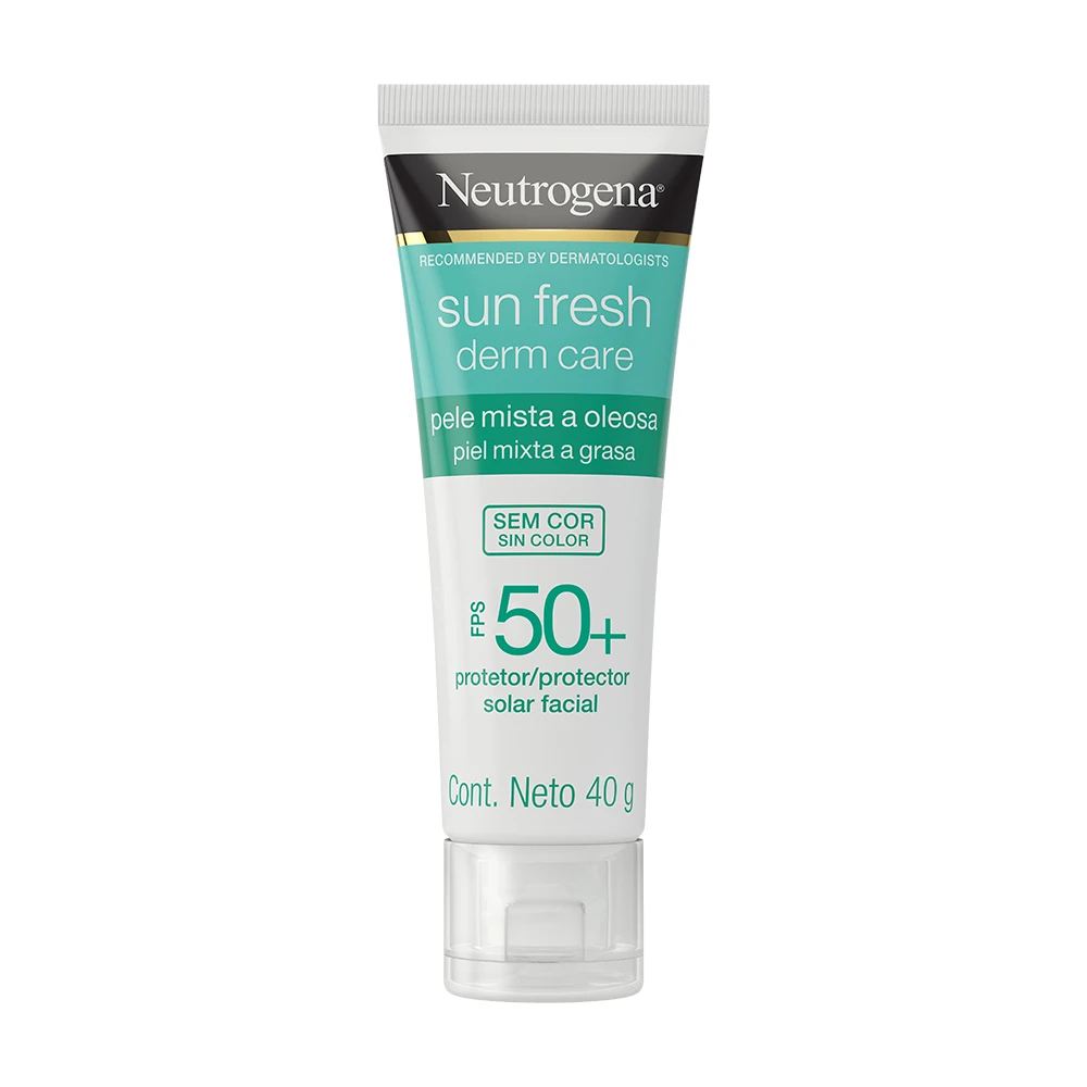 Protector Solar Facial sin color Neutrogena® Sun fresh Derm care Niacinamida FPS50+