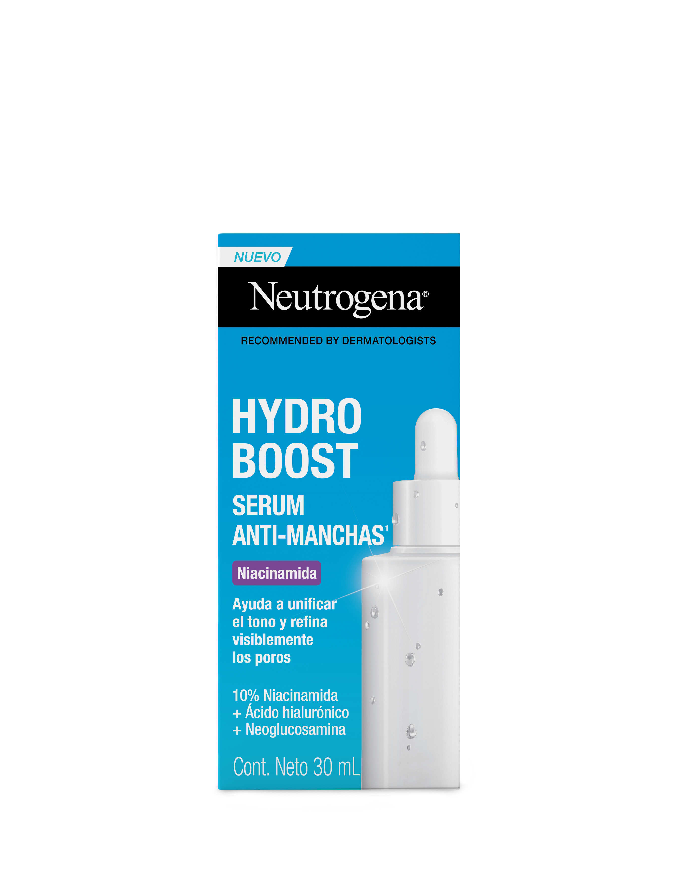 Serum Anti-Manchas Neutrogena® Hydro Boost con Niacinamida y Ácido Hialurónico