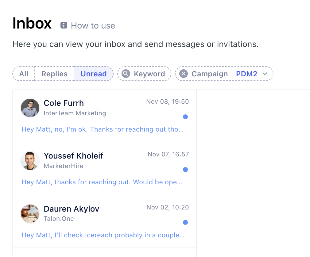 inbox read status