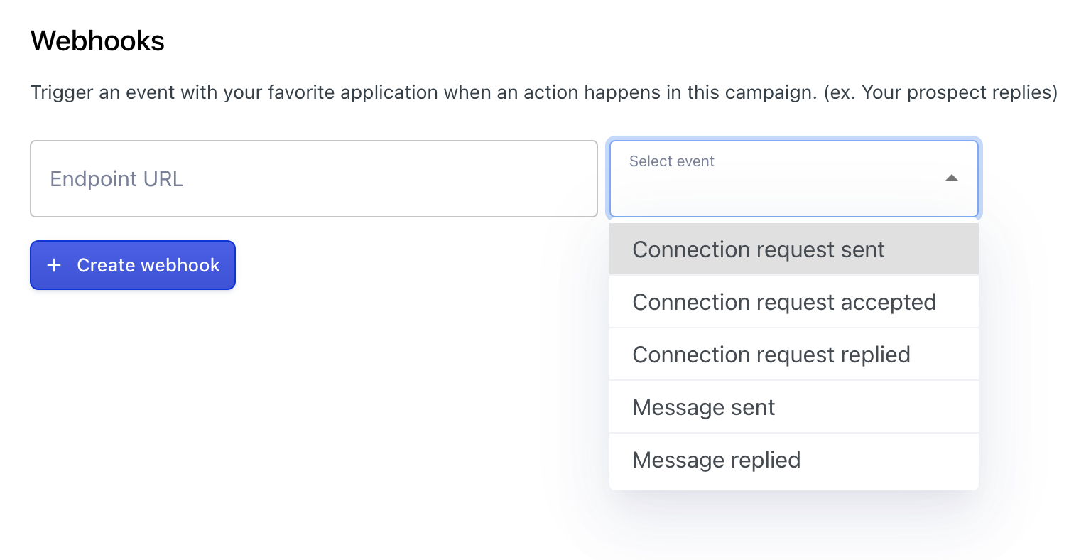 campaign webhooks