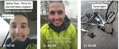 Innhold Oliver har lagt ut på sosiale medier fra turen sin
