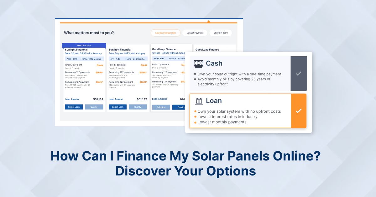 discover option for financing solar panel