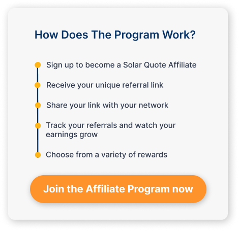 how Solar Quote affiliate program works