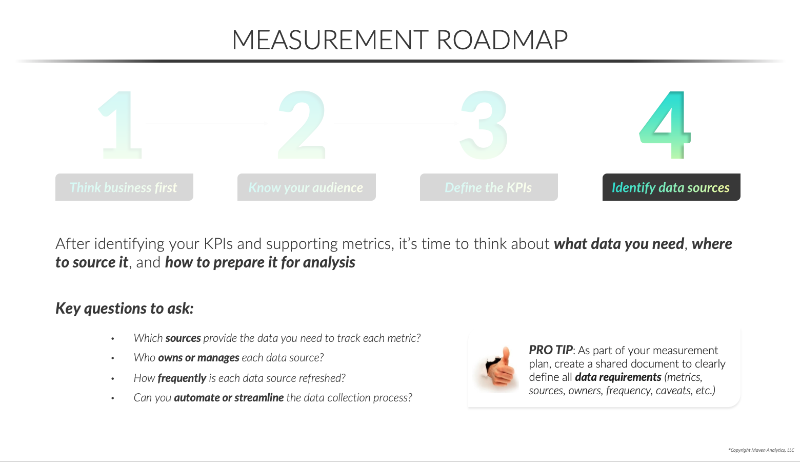 Measurement Planning Step 4 - Identify Data Sources