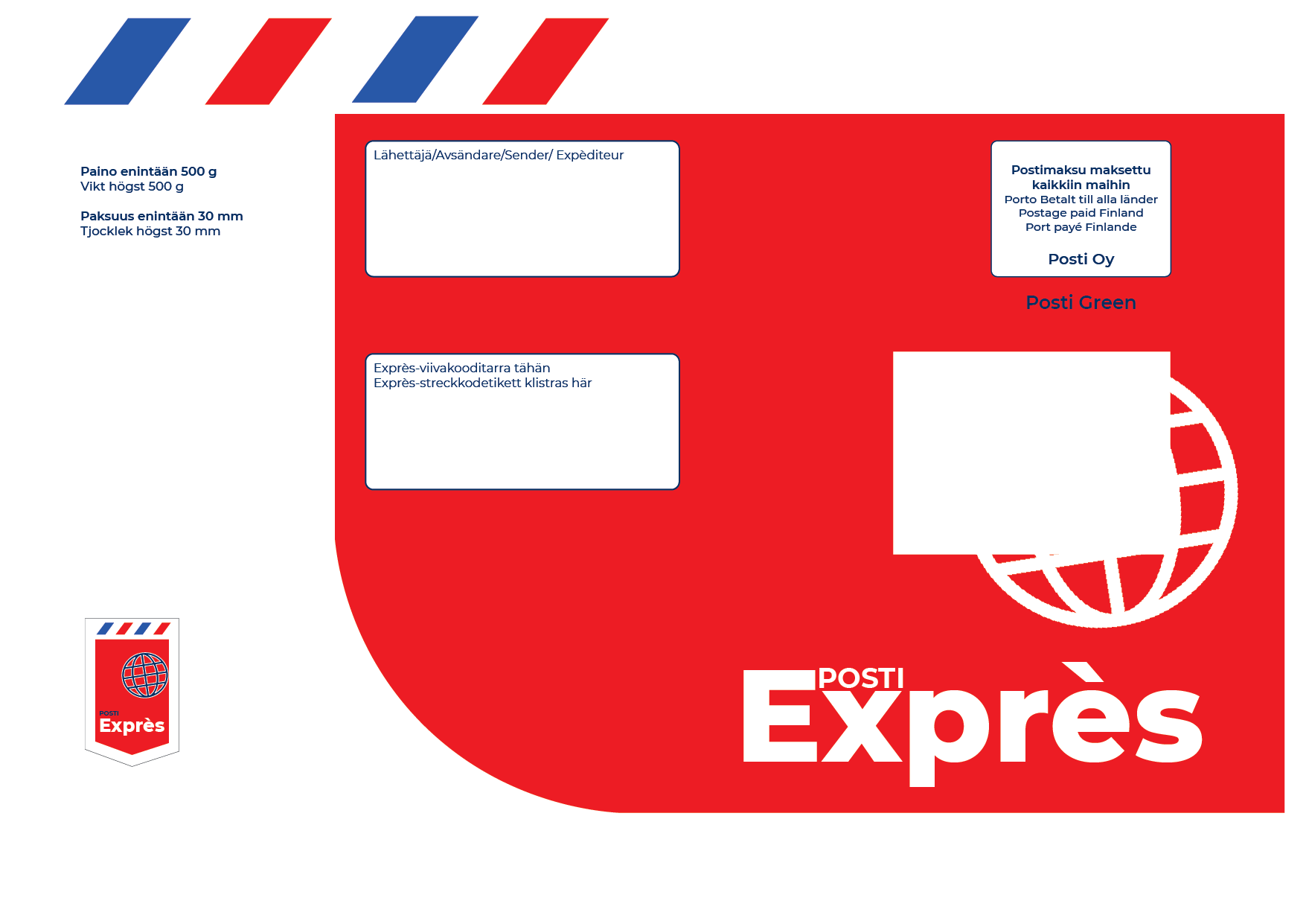 International Express envelope