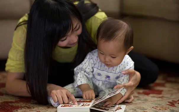 bedtime routine- reading to your toddler