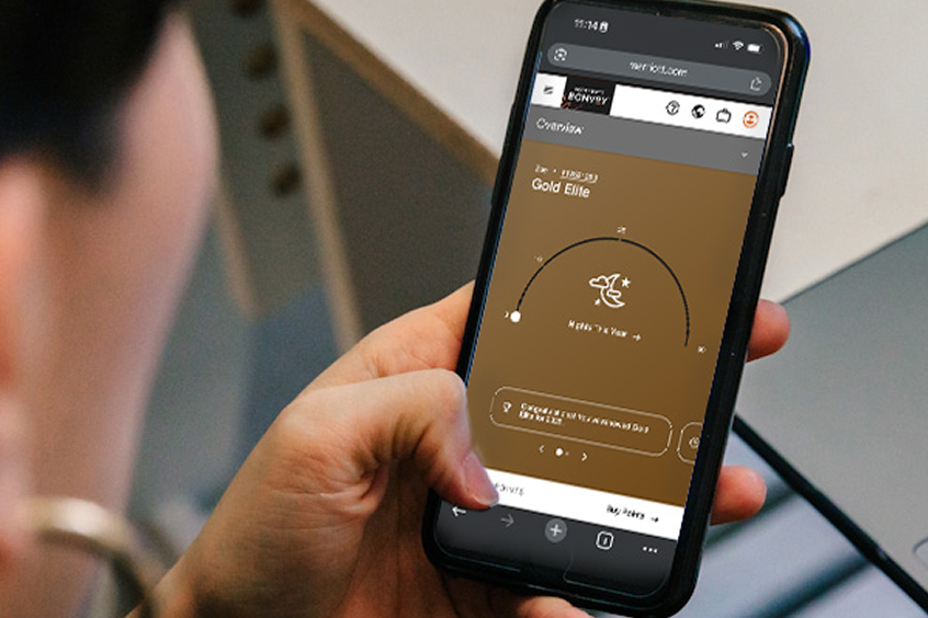 Marriott Bonvoy Gold Elite status on mobile