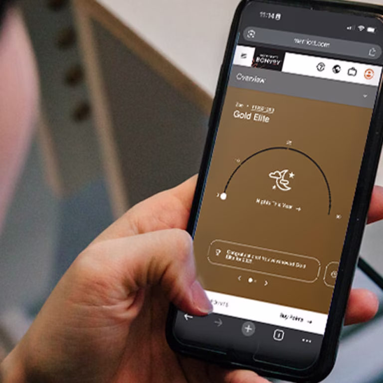 Marriott Bonvoy Gold Elite status on mobile