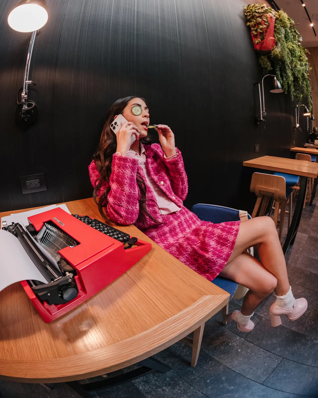 coworking - cucumber on eyes