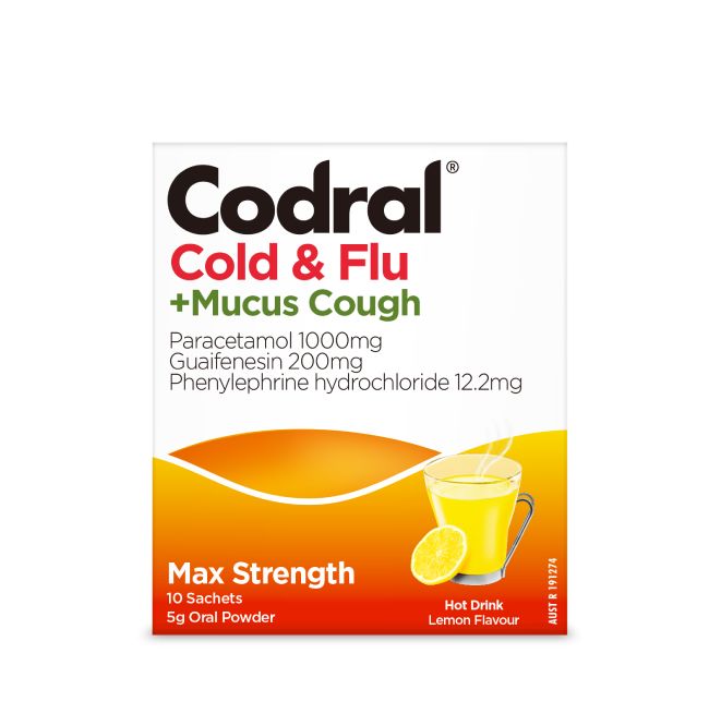CODRAL® Cold & Flu +Mucus Cough Hot Drink