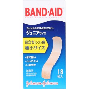 バンドエイド® 肌色タイプ ジュニアサイズ18枚入