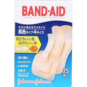 バンドエイド® 肌色タイプ 4サイズ25枚入