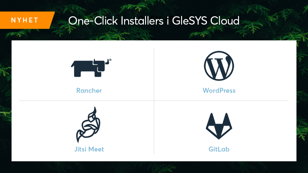 One-Click Installers i GleSYS Cloud