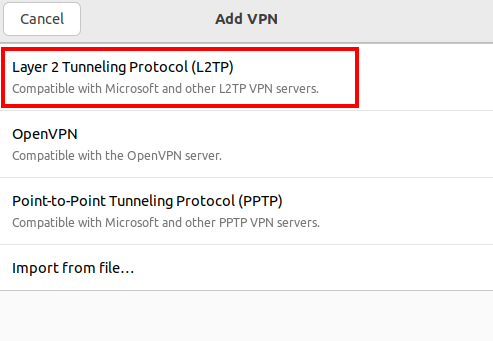 Skapa en L2TP VPN – Steg 3
