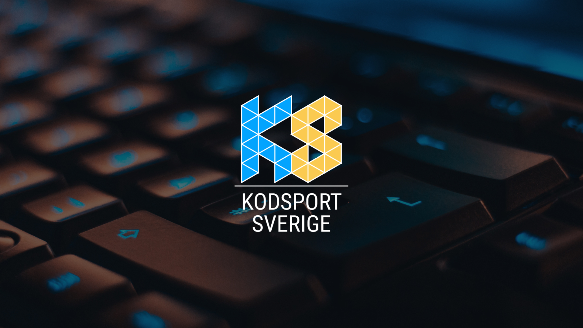 Kodsport Sverige Logotyp med bakgrundsbild