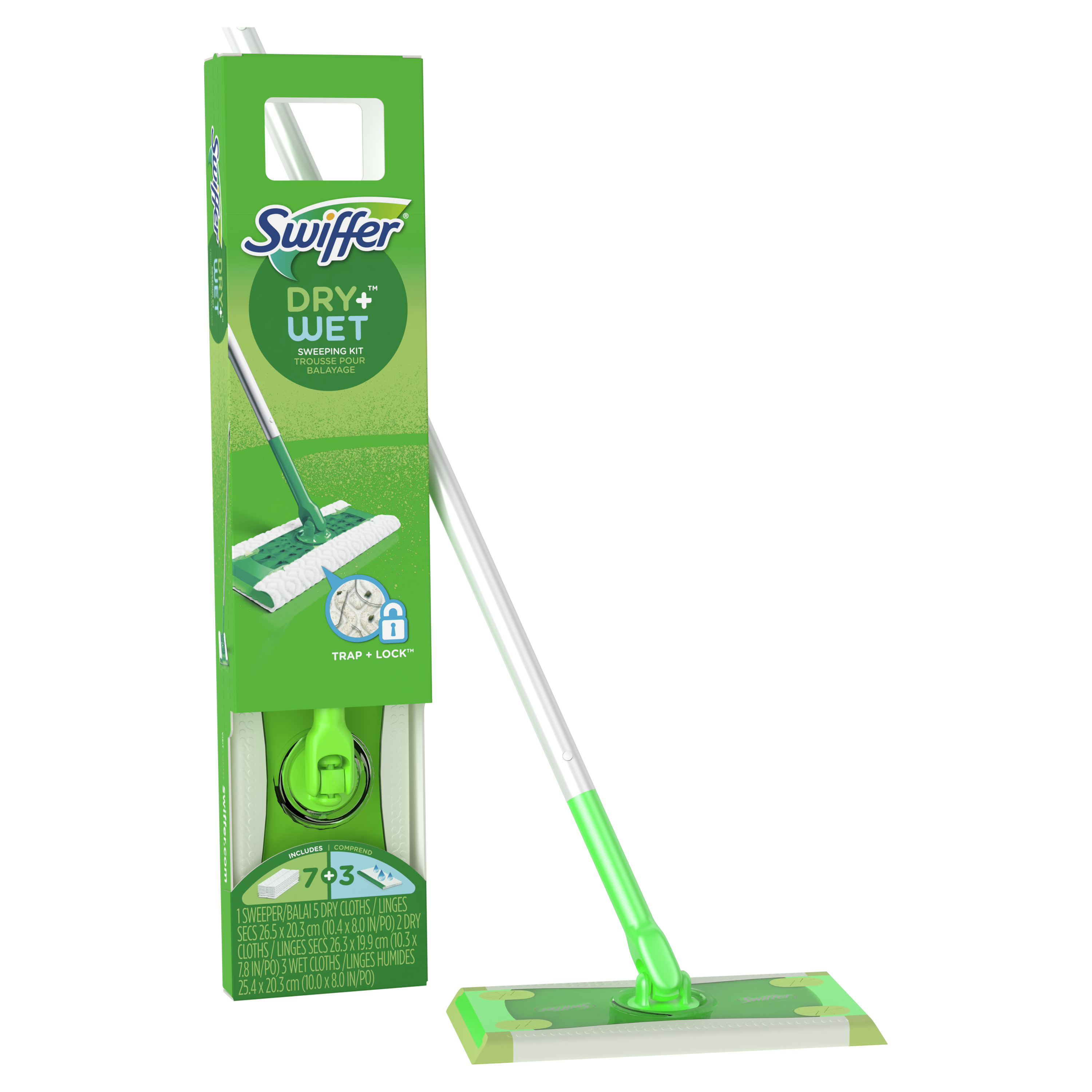 Swiffer Sweeper Dry and Wet XL Starter Kit Blend Non-wringing Flat Wet Mop  in the Wet Mops department at