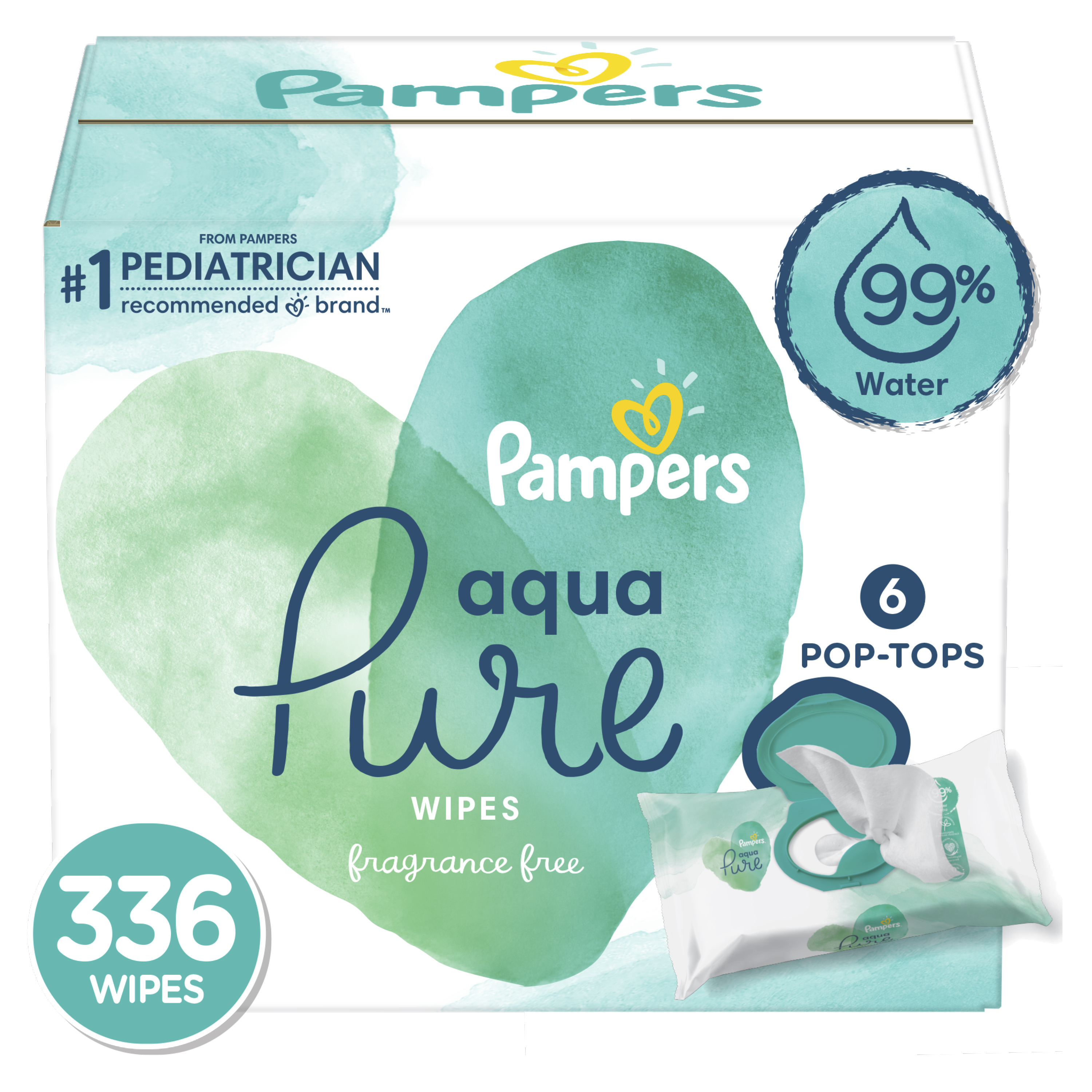 Pampers aqua pure cheap wipes 336