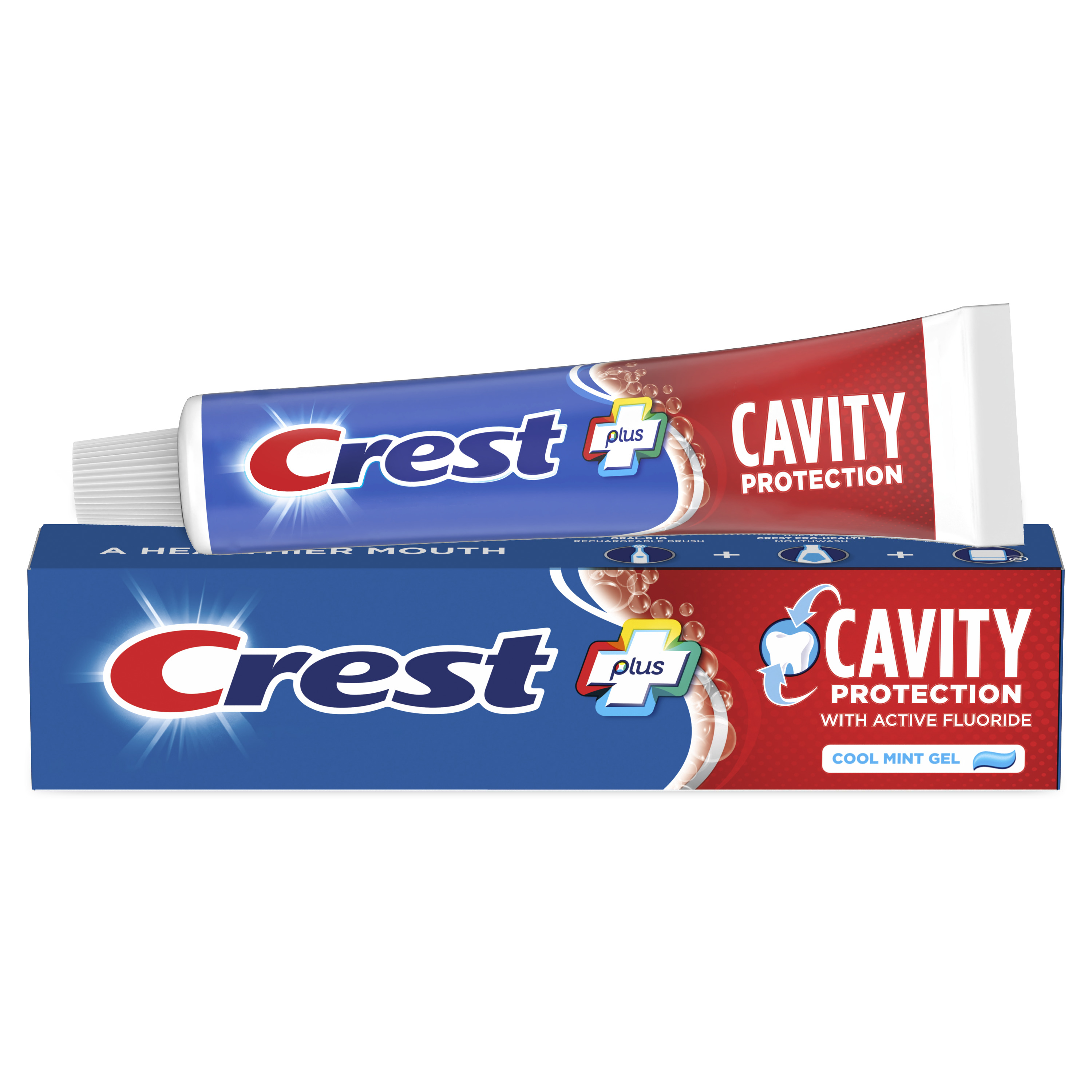 Crest Plus Cavity Protection Toothpaste Gel, Cool Mint, 5.7 oz