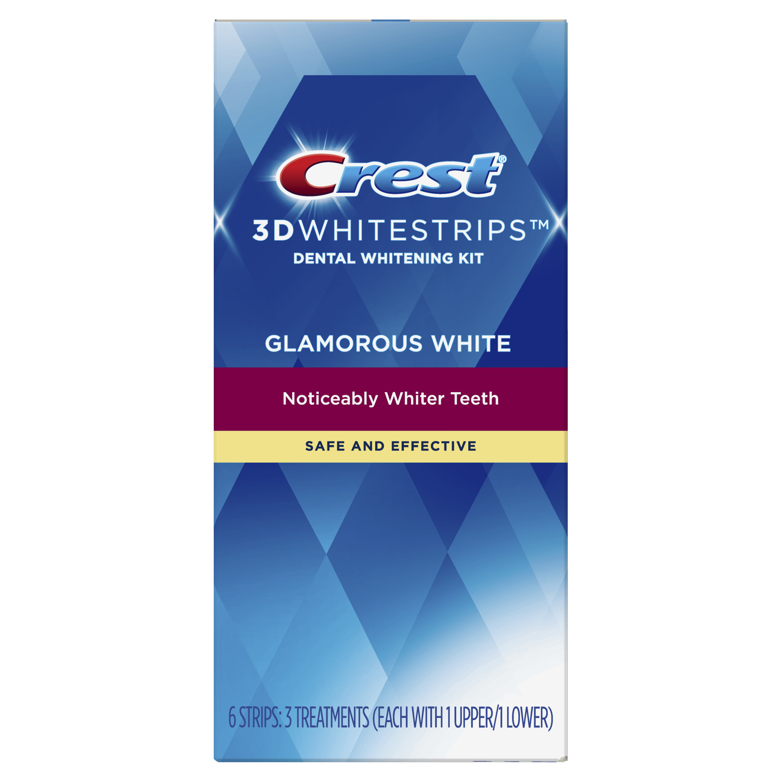 Crest 3D Whitestrips Glamorous White Teeth Whitening Kit, 3