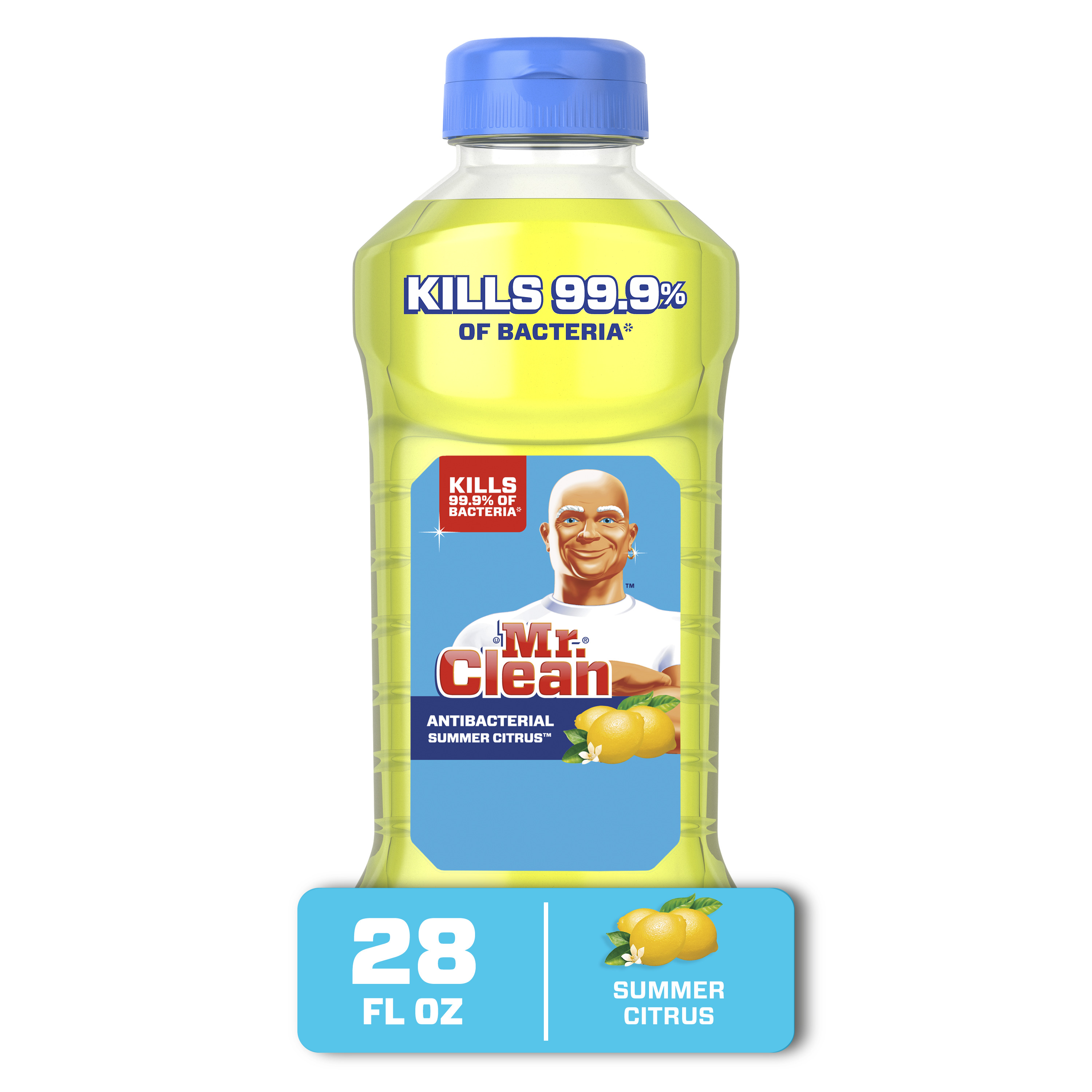 Mr. Clean Antibacterial Multi-Surface Cleaner, Summer Citrus, 28