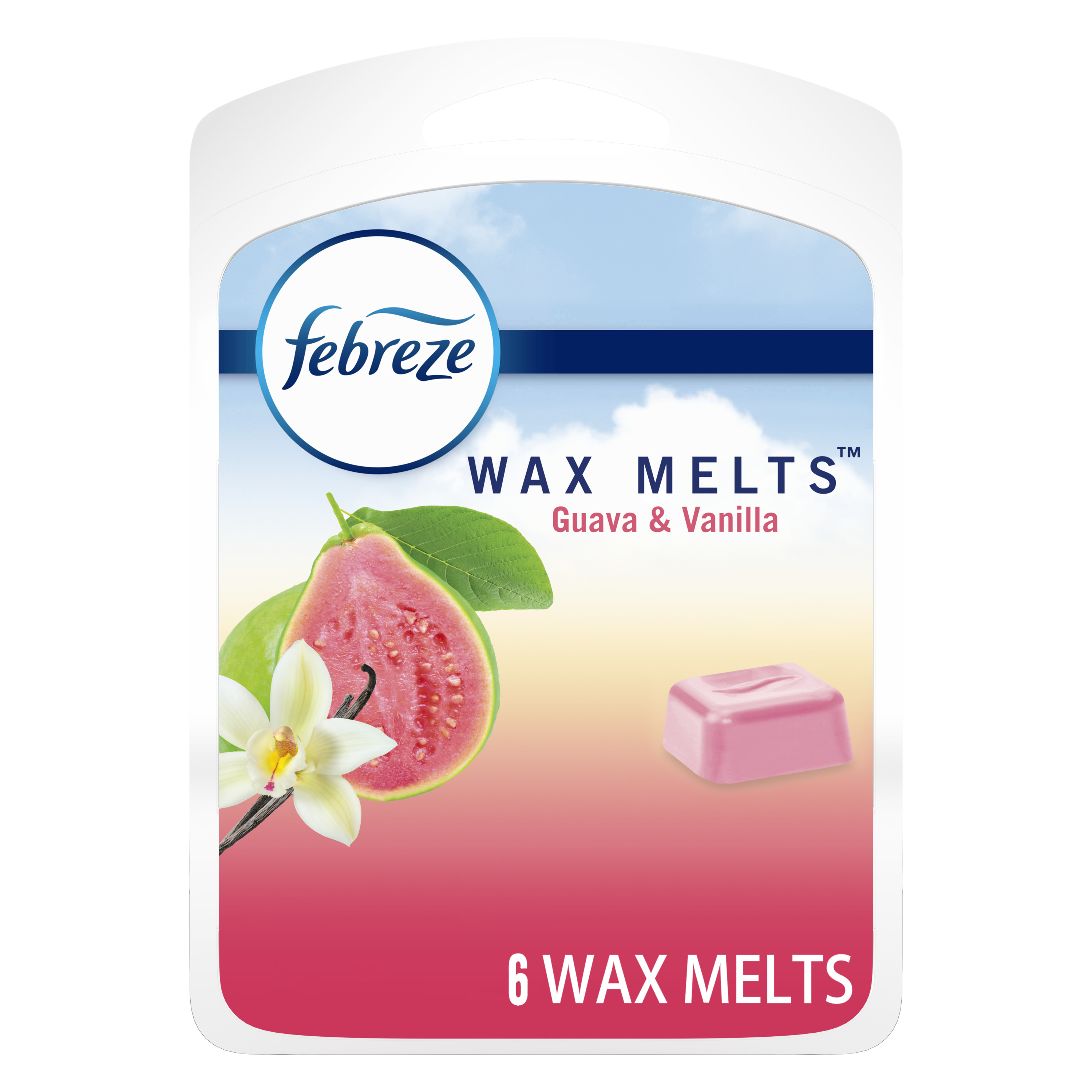 Febreze Odor-Fighting Scented Wax Melts Guava & Vanilla Scent, 2.75 oz. Wax  Melts (6 Cubes)