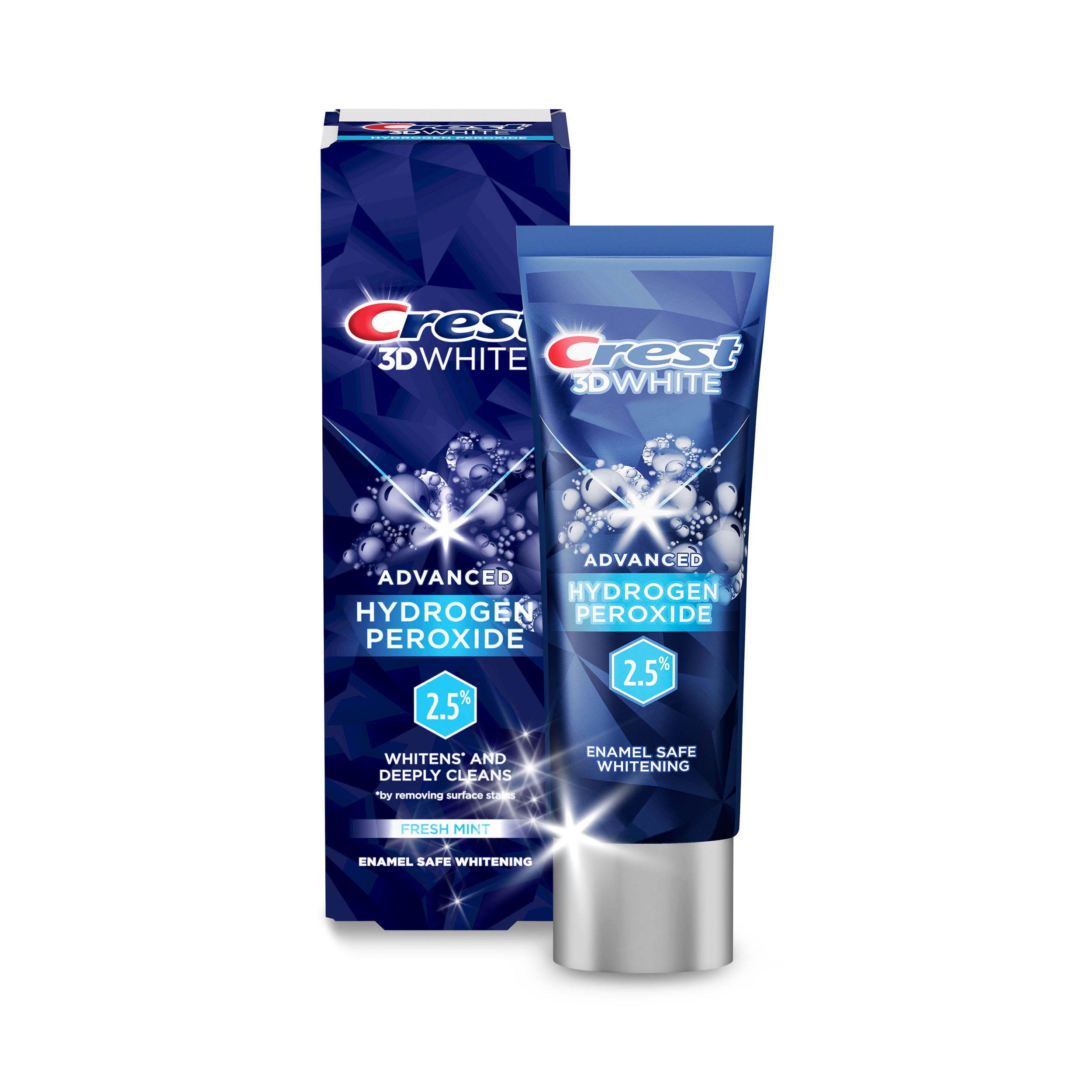 Crest 3D White Advanced Hydrogen Peroxide 2.5%, Teeth Whitening