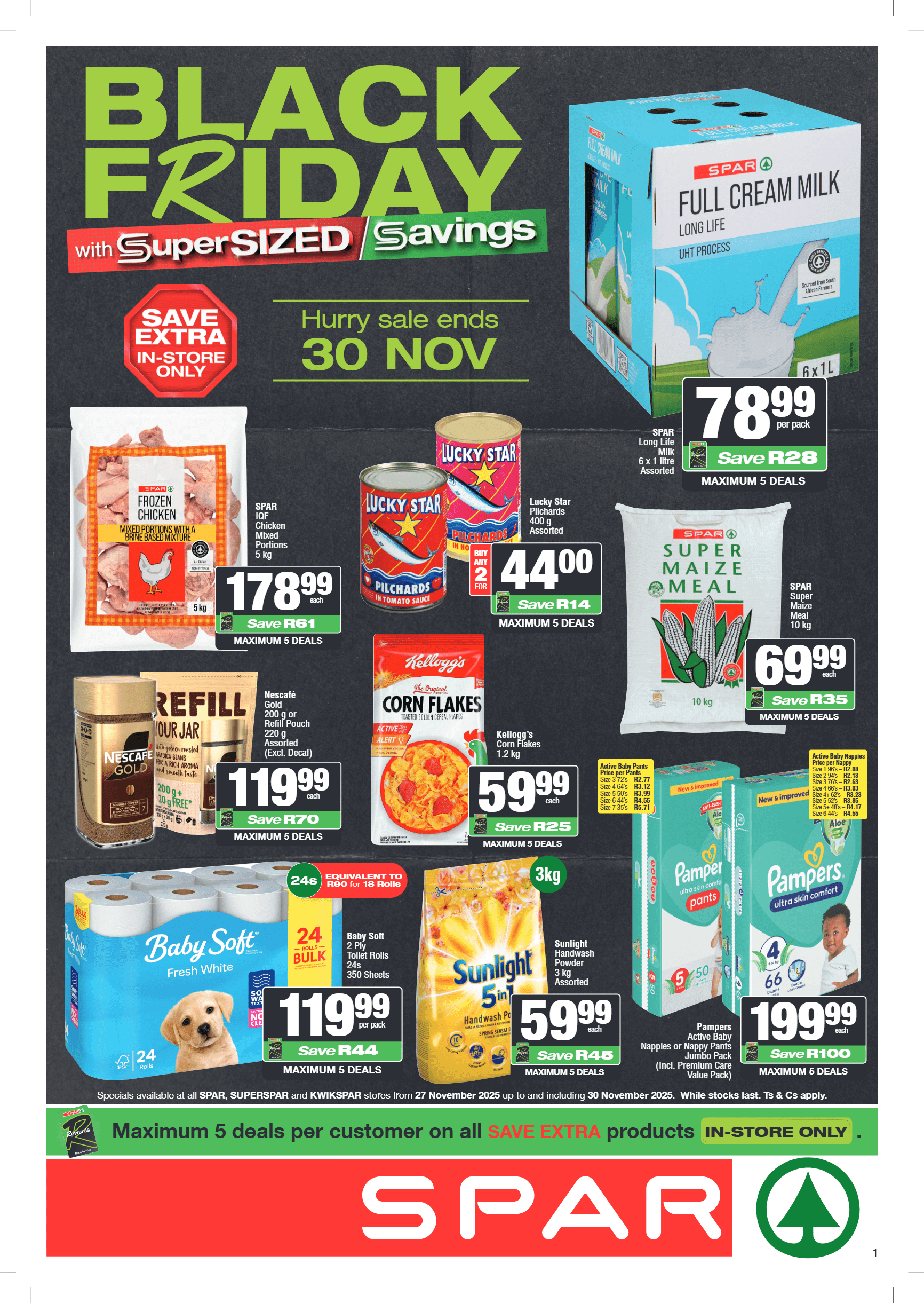 My Spar catalogue - 🖤💚 SPAR BLACK FRIDAY – SUPERSIZED SAVINGS ARE ON! (Full Flyer) - Valid until 30 November 2025 - Available in South-Africa