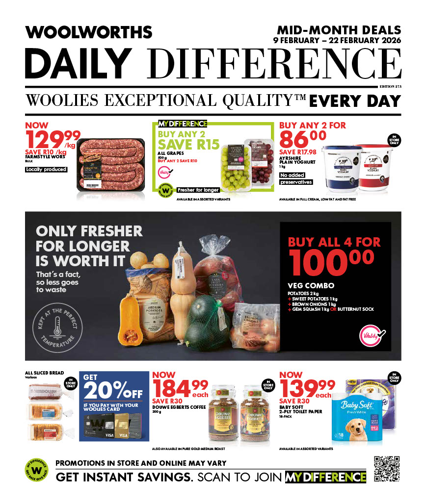 Woolworths catalogue - Woolworths KZN Daily Difference - Valid Until 9 - 22 Feb 2026 - Valid until 22 February 2026 - Available in Kwazulu-Natal
