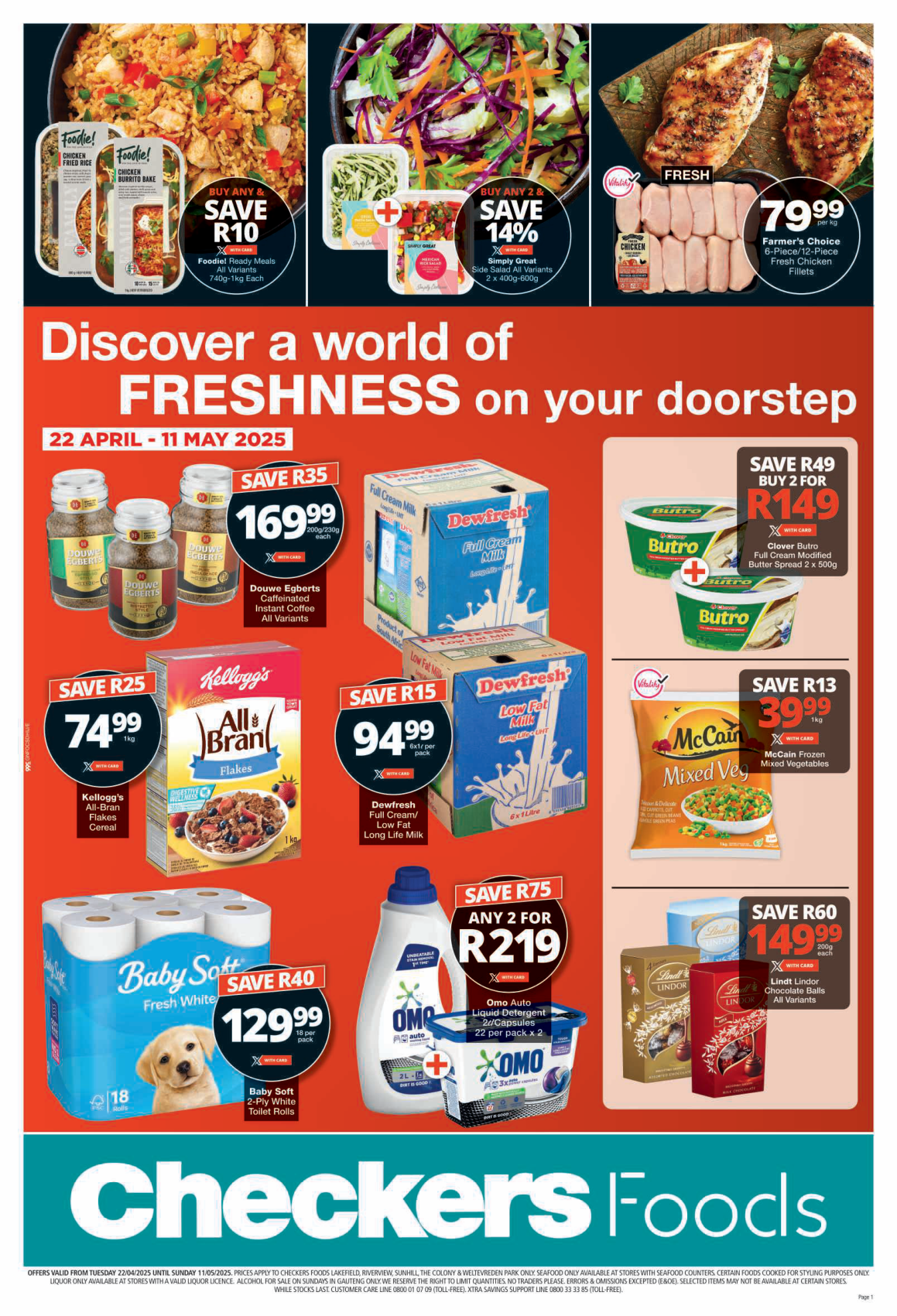 Checkers catalogue - Checkers Foods April Month-End Promotion Gauteng 22 April - 11 May - Valid until 29 April 2025 - Available in Gauteng