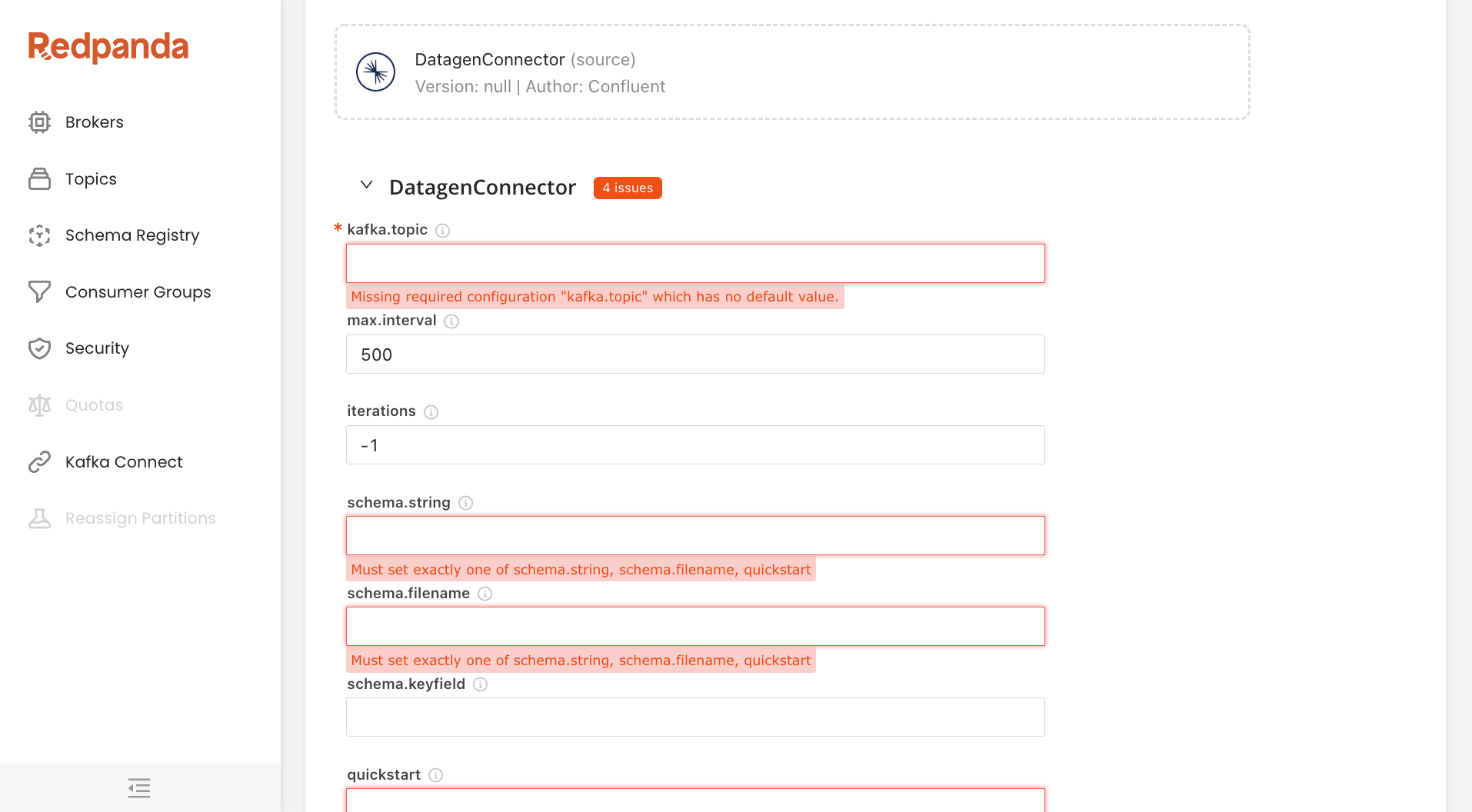 redpanda console UI 12