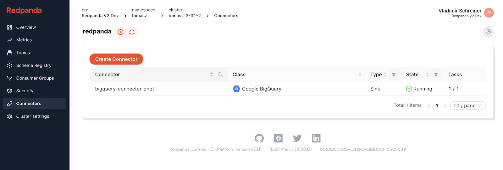 BigQuery integration up and running
