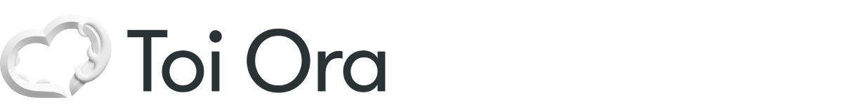 Tohu Toi Ora logo of a carved Māori heart and the words Toi Ora