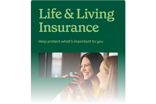 Screenshot of the Life & Living insurance fact sheet cover