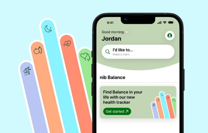 nib Balance banner on nib App home screen