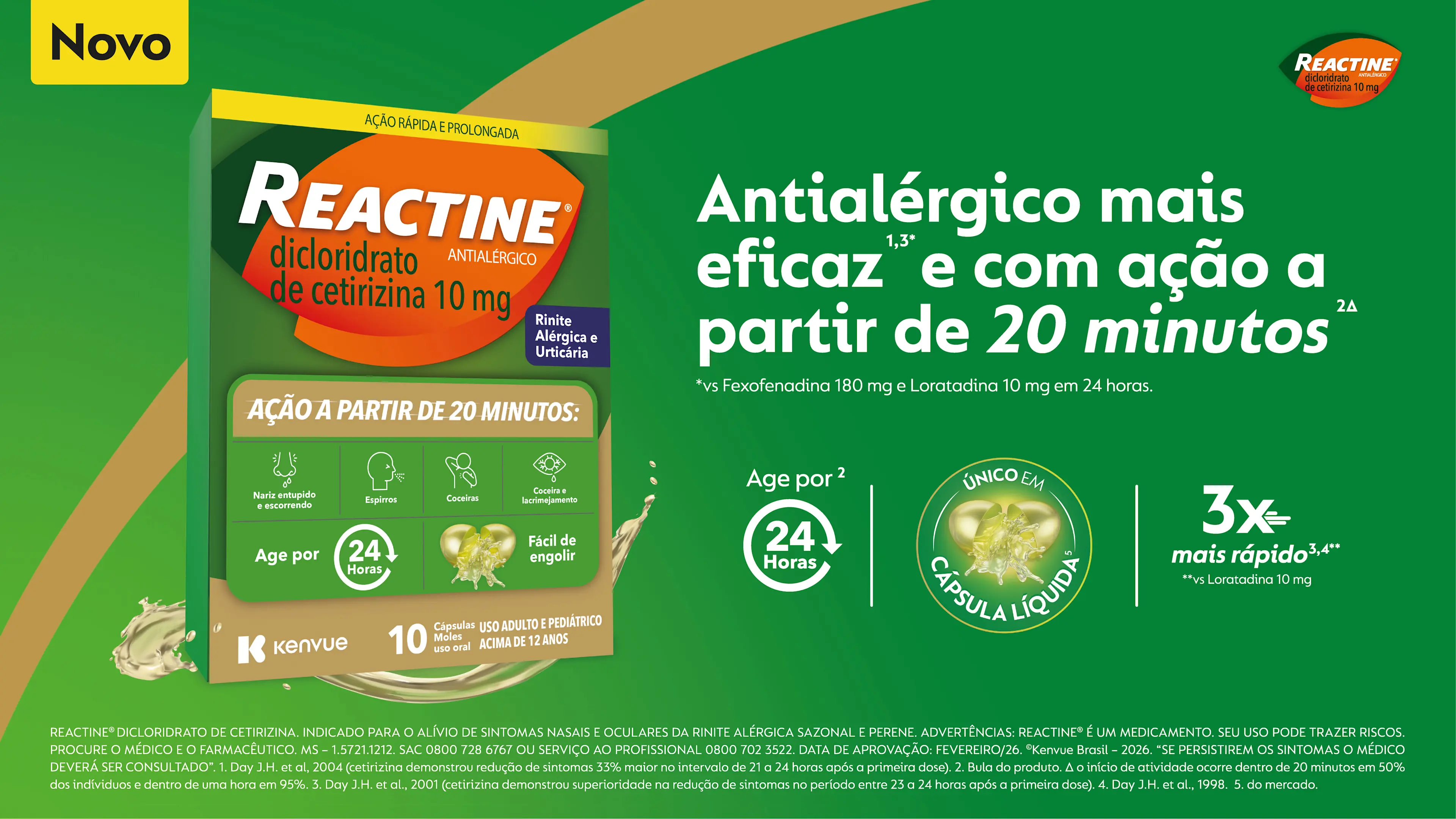 Reactine: Melhora na qualidade de vida com REACTINE® 