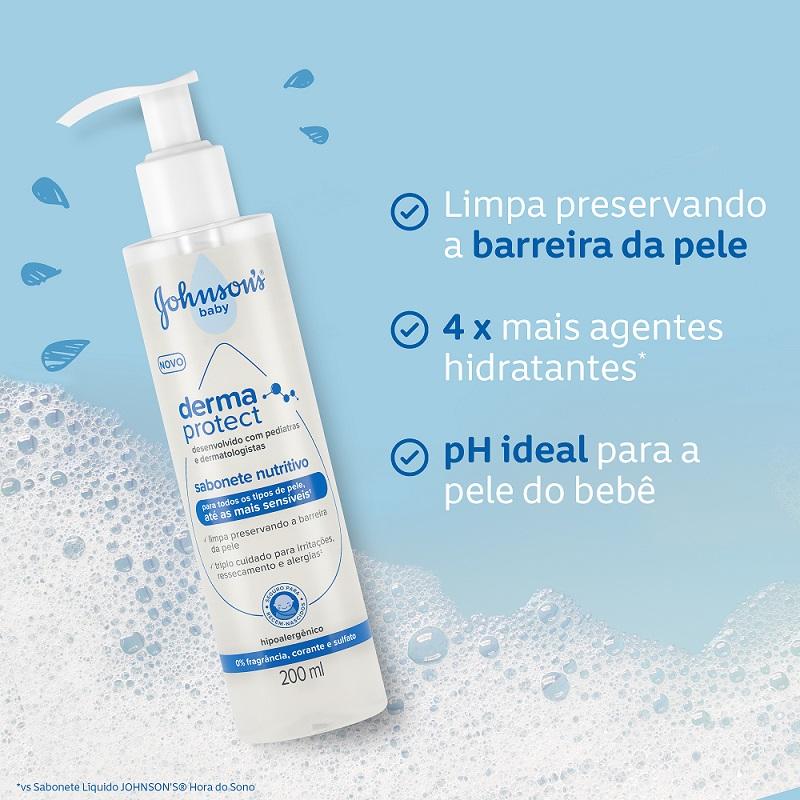 Sabonete Nutritivo Derma Protect JOHNSON'S® Baby - Beneficios Textura Menor